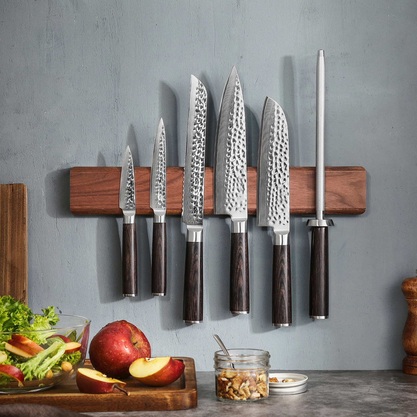 Walnut Wood Knife Holder